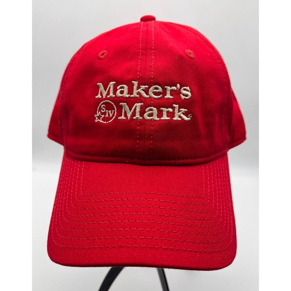 Makers Mark Bourbon Baseball Cap Hat Red The Game Strapback KY